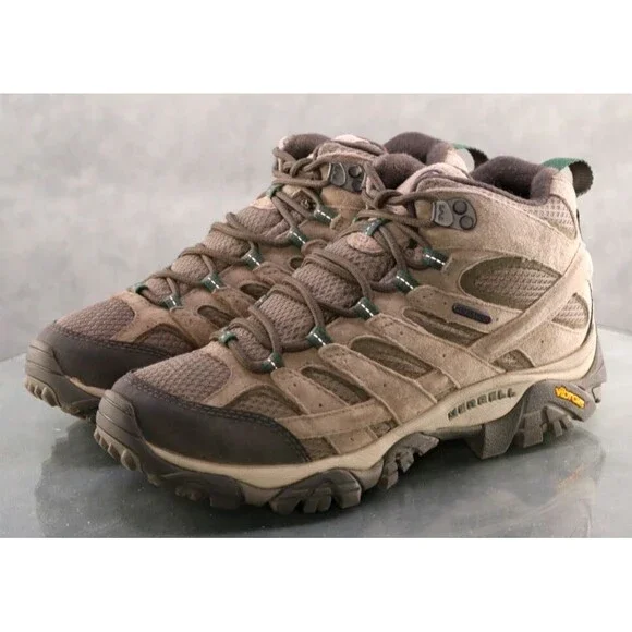 Merrell J77265W Hiking Shoes Mens Size 8W Brown Suede Low Top Trail Sneakers Merrell Hiking Shoes Brown Low Top J77265 Men main image 4